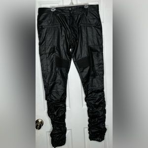 American Stitch Black ruffled leg pant